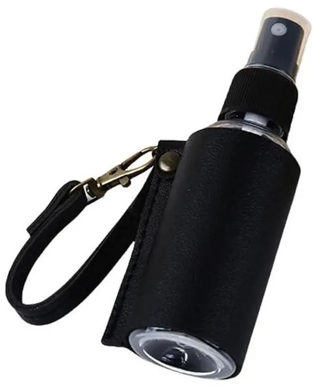 Main image of 2 sanitizer clips 60ml sanitizer spray bottle pouch clip Belt loop clips to backpacks and purses Reusable. (Black)