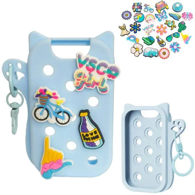 Main image of Hand Sanitizer Case with 25 Summer Style Charms for Touchland, Blue Case