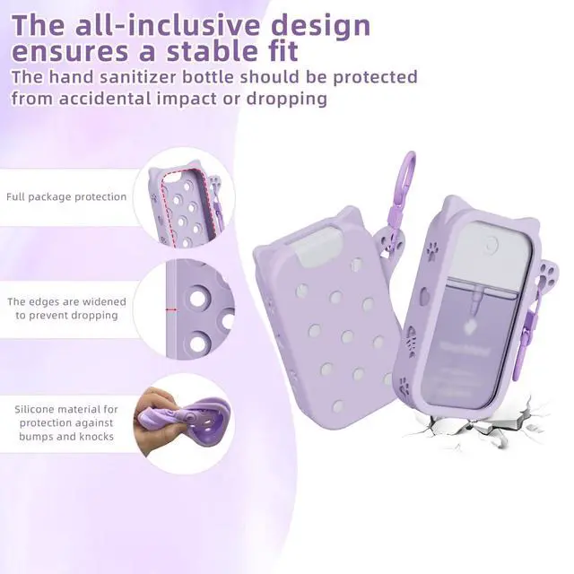 Alt view image 2 of 7 - Hand Sanitizer Case with 25 Summer Style Charms for Touchland, Blue Case