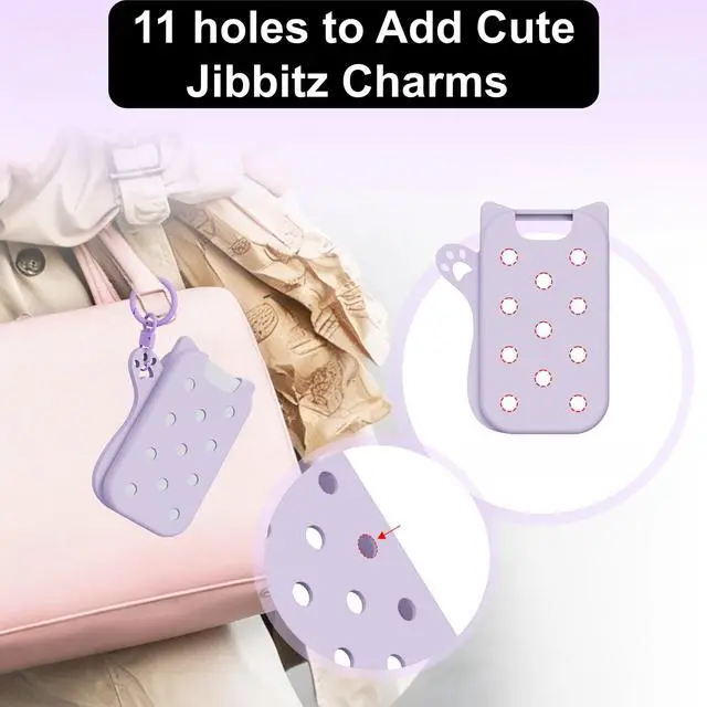Alt view image 4 of 7 - Hand Sanitizer Case with 25 Summer Style Charms for Touchland, Blue Case
