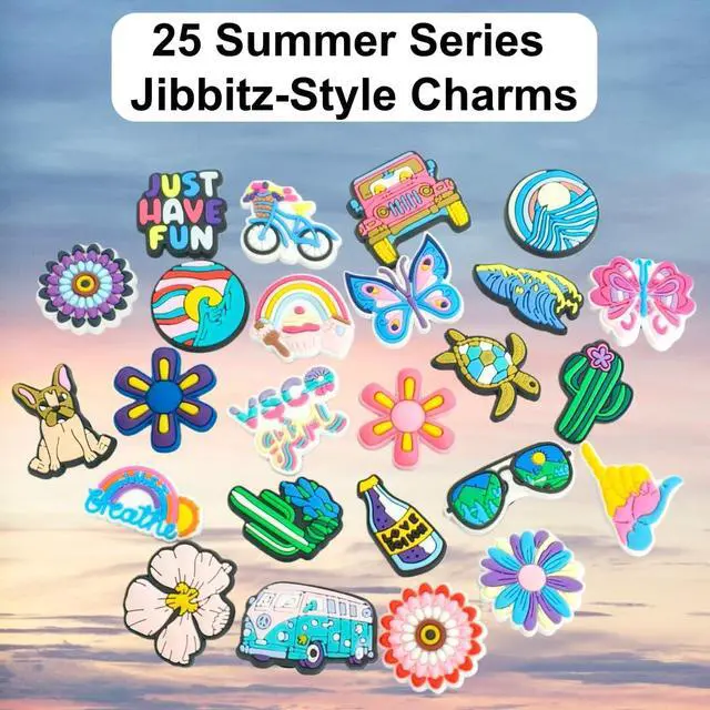 Alt view image 7 of 7 - Hand Sanitizer Case with 25 Summer Style Charms for Touchland, Blue Case