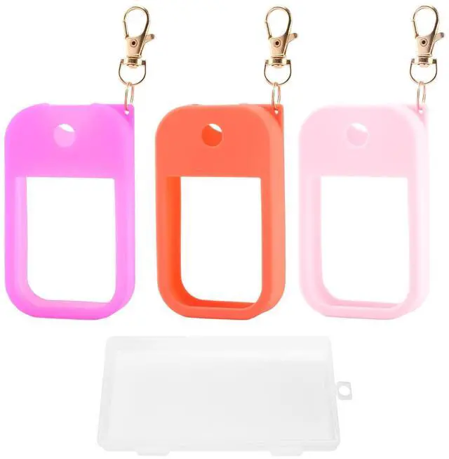 Main image of Hand Sanitizer Spray Accessory, Compatible with Touchland Power Mist/Glow Mist 1oz bottles, Silicone Case with Keychain and Storage Box