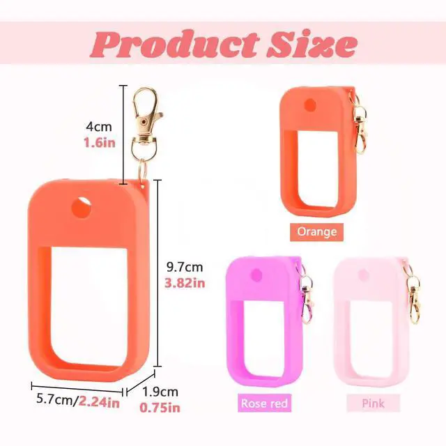 Alt view image 2 of 7 - Hand Sanitizer Spray Accessory, Compatible with Touchland Power Mist/Glow Mist 1oz bottles, Silicone Case with Keychain and Storage Box