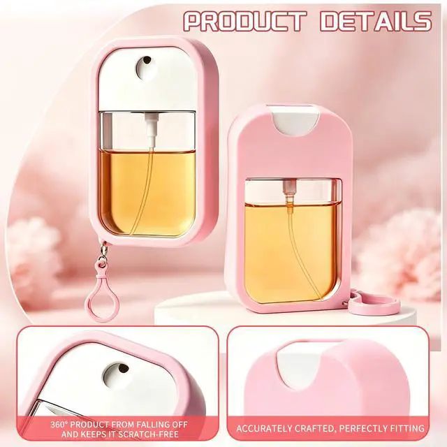 Alt view image 2 of 7 - Hand Sanitizer Spray Case Compatible with Wish, 4 Packs Soft Silicone Protective Cases with Keychain, Easy to Clean, Practical and Portable, NonSlip, Fit Design, Suitable for Daily Use