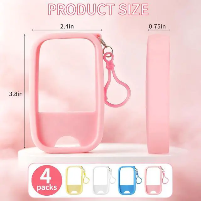 Alt view image 6 of 7 - Hand Sanitizer Spray Case Compatible with Wish, 4 Packs Soft Silicone Protective Cases with Keychain, Easy to Clean, Practical and Portable, NonSlip, Fit Design, Suitable for Daily Use