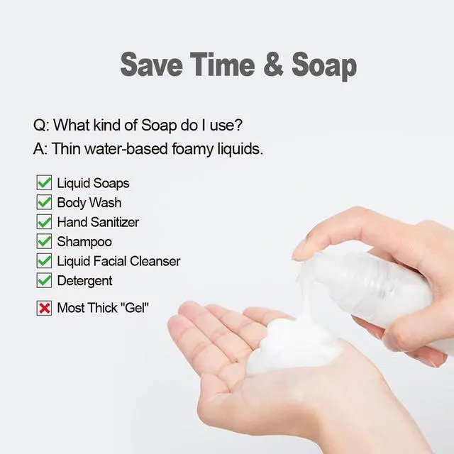Alt view image 5 of 6 - 2 Pcs Empty Foam Pump Bottle 2oz/60ml Travel Size Plastic Pump Bottle Soap Bottle Portable Small Hand Sanitizer Dispenser Bottles, Refillable Clear Instant Foaming Bottles for Hand Lotion Shampoo