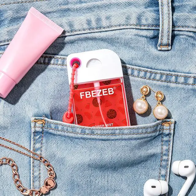 Alt view image 2 of 6 - Power Mist Hydrating Hand Sanitizer with Cute Keychain, Portable Power Sanitizer Hydrating Spray for Hand, Mini Pocket Sprayer Sanitizer for Women Teen Girl Gift (Watermelon)