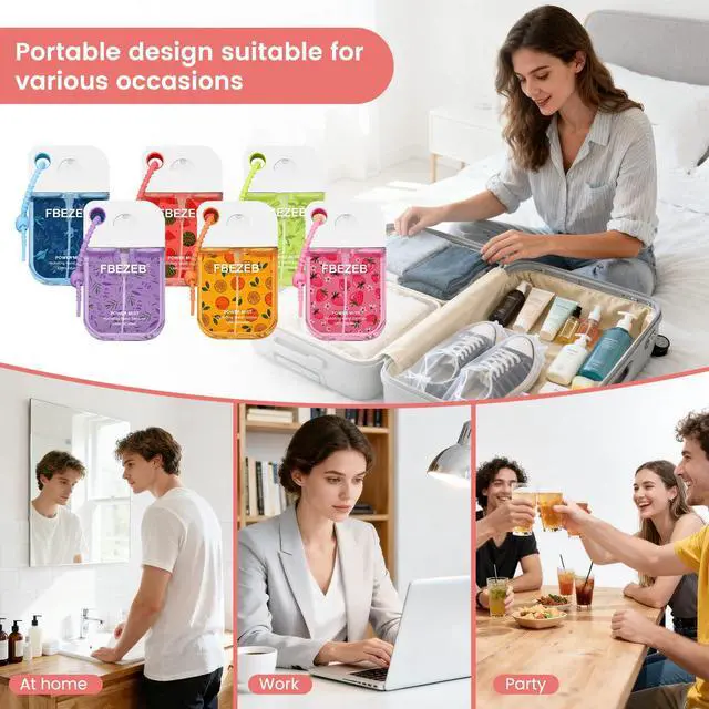 Alt view image 6 of 6 - Power Mist Hydrating Hand Sanitizer with Cute Keychain, Portable Power Sanitizer Hydrating Spray for Hand, Mini Pocket Sprayer Sanitizer for Women Teen Girl Gift (Watermelon)
