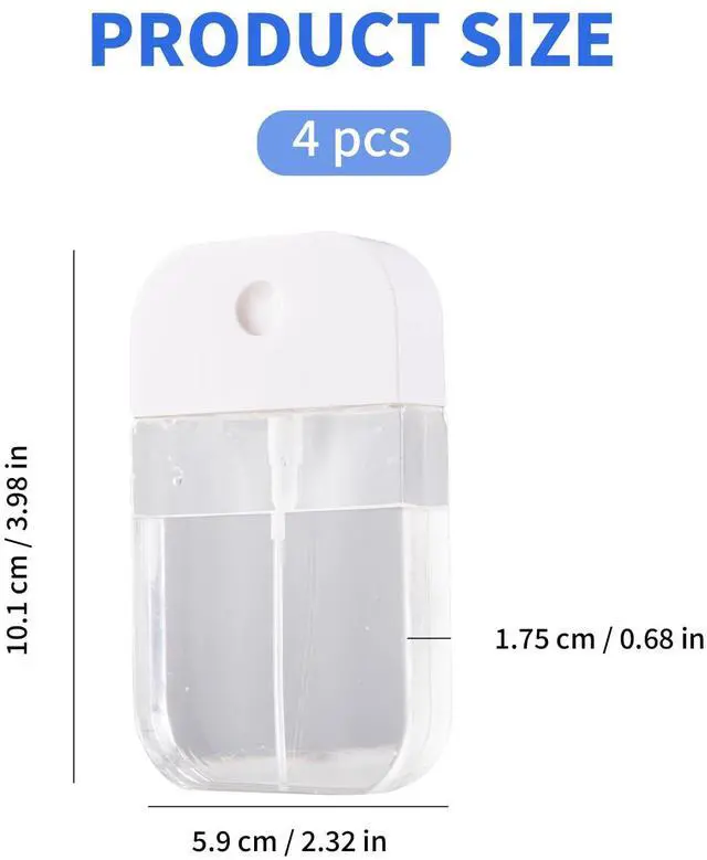 Alt view image 2 of 7 - 5 Pack Refillable Hand Sanitizer Bottles - Leakproof, Portable, and Durable Empty Spray Bottles for Liquid Hand Sanitizer, Perfect for Travel, Gym, and Home Use