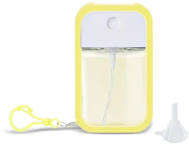 Main image of Refillable Hand Sanitizer Spray Bottle Keychain - 1oz / 50ml Leakproof Empty Spray Bottle with Silicone Case, Funnel & Clip,Portable Mini Travel Sanitizer Holder for Purse, Pocket, Gym Bag