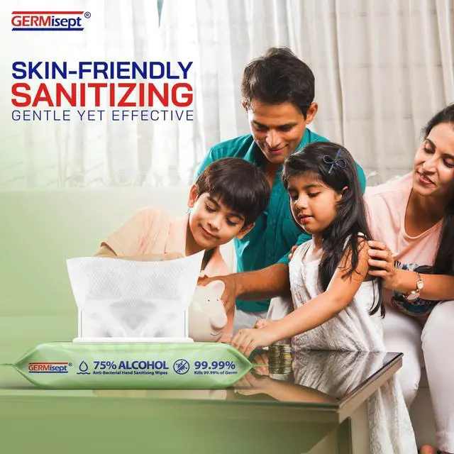 Alt view image 7 of 7 - Advanced 75% Alcohol Antiseptic Hand Sanitizer Multipurpose Wipes (50 Count x 1 Pack = 50 Wipes)