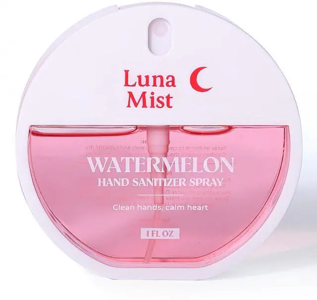 Main image of Watermelon Hand Sanitizer Spray 1 FL OZ (30 ml) 70% Alcohol, Aloe Vera & Vitamin B5, Fast-Drying Non-Sticky Formula, Refreshing Fruity Scent Travel Size Moisturizing Hand Sanitizer