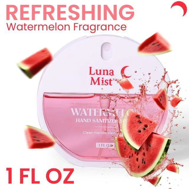 Alt view image 4 of 7 - Watermelon Hand Sanitizer Spray 1 FL OZ (30 ml) 70% Alcohol, Aloe Vera & Vitamin B5, Fast-Drying Non-Sticky Formula, Refreshing Fruity Scent Travel Size Moisturizing Hand Sanitizer