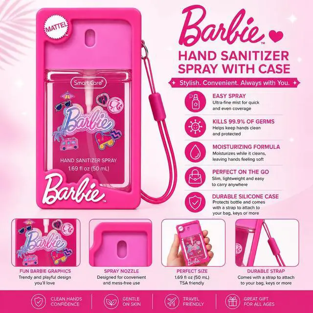 Alt view image 2 of 3 - Hand Sanitizer Spray with Case by Barbie