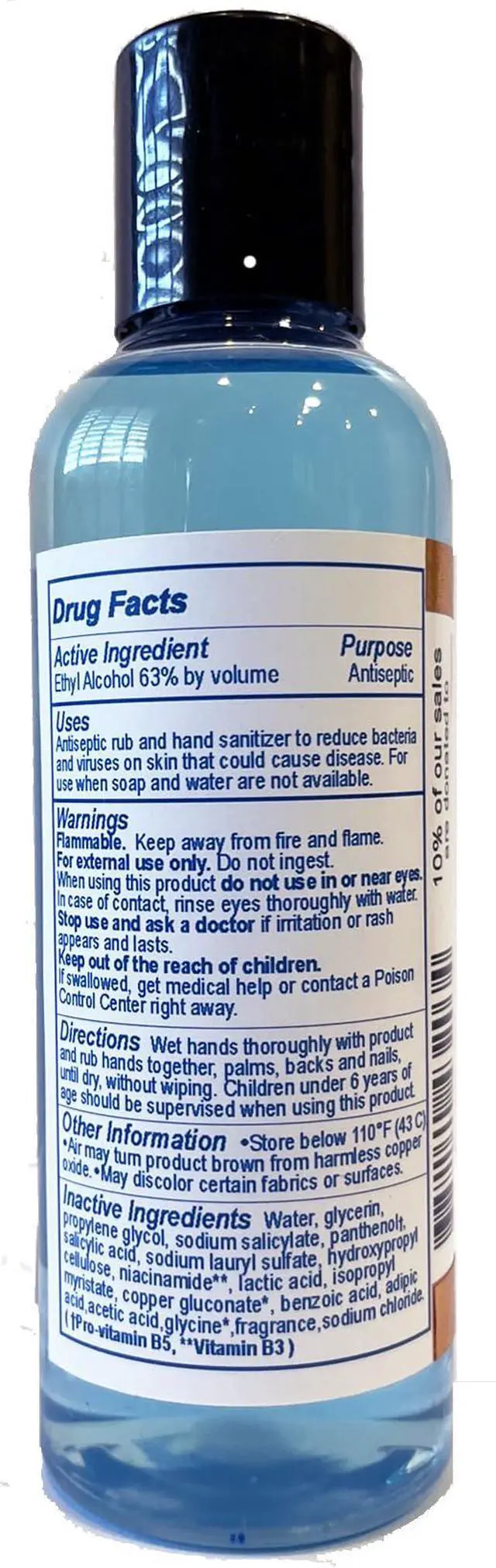 Alt view image 5 of 6 - New Multi-Care Hand Sanitizer Lotion (3.4 Fl Oz) Travel Size with Copper G2(R), Vitamin B3, and Pro-Vitamin B5; Orchard Scent