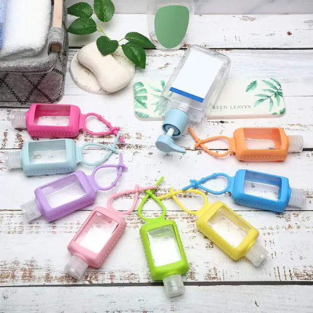Alt view image 4 of 6 - 5 Pack Hand Sanitizer Travel Size Holder 60ml Travel Keychain Empty Bottles Refillable Containers for Kids and Adult