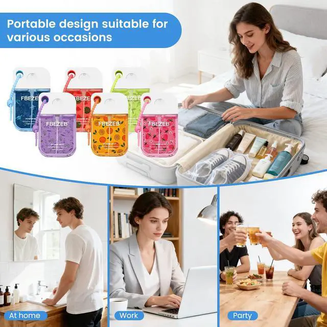Alt view image 6 of 6 - Power Mist Hydrating Hand Sanitizer with Cute Keychain, Portable Power Sanitizer Hydrating Spray for Hand, Mini Pocket Sprayer Sanitizer for Women Teen Girl Gift (Ocean)