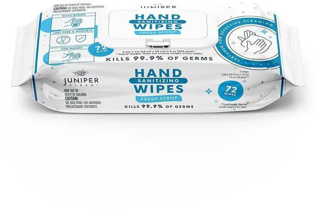 Main image of 1 Pack Hand Sanitizing Wipes, 72 Count Disposable Hand Sanitizer Wipes, Fresh Scent, Lint Free & Durable