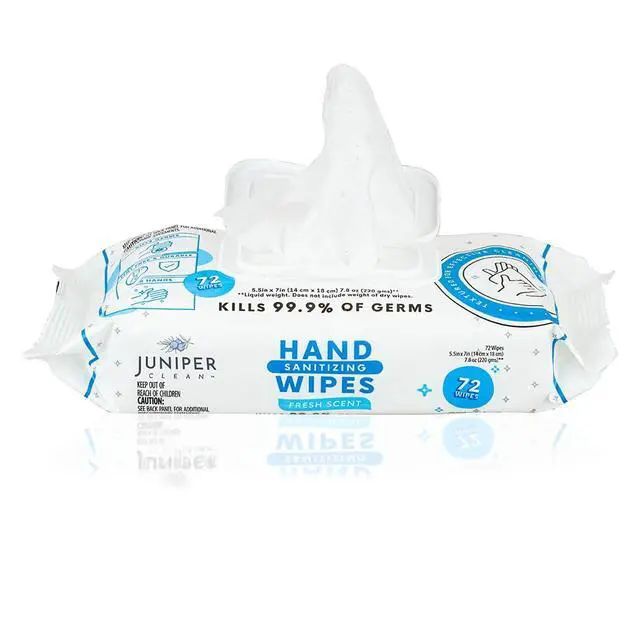 Alt view image 6 of 7 - 1 Pack Hand Sanitizing Wipes, 72 Count Disposable Hand Sanitizer Wipes, Fresh Scent, Lint Free & Durable