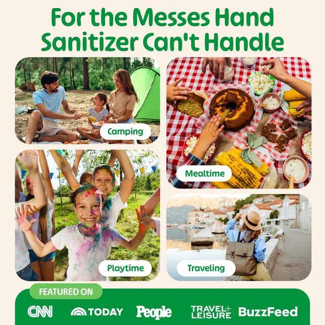 Alt view image 3 of 6 - Hand Sanitizer Wipes 8 Pack (8 Count) - Variety Pack Hand Sanitizer Travel Size pH Balanced, Biodegradable On The Go Mini Hand Sanitizing Wipes - Hypoallergenic, Total 64 Wipes