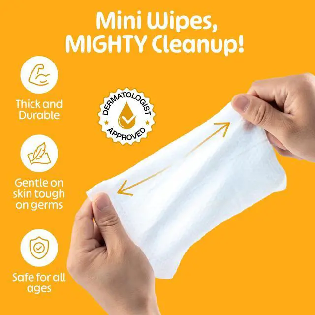 Alt view image 4 of 6 - Hand Sanitizer Wipes 8 Pack (8 Count) - Variety Pack Hand Sanitizer Travel Size pH Balanced, Biodegradable On The Go Mini Hand Sanitizing Wipes - Hypoallergenic, Total 64 Wipes