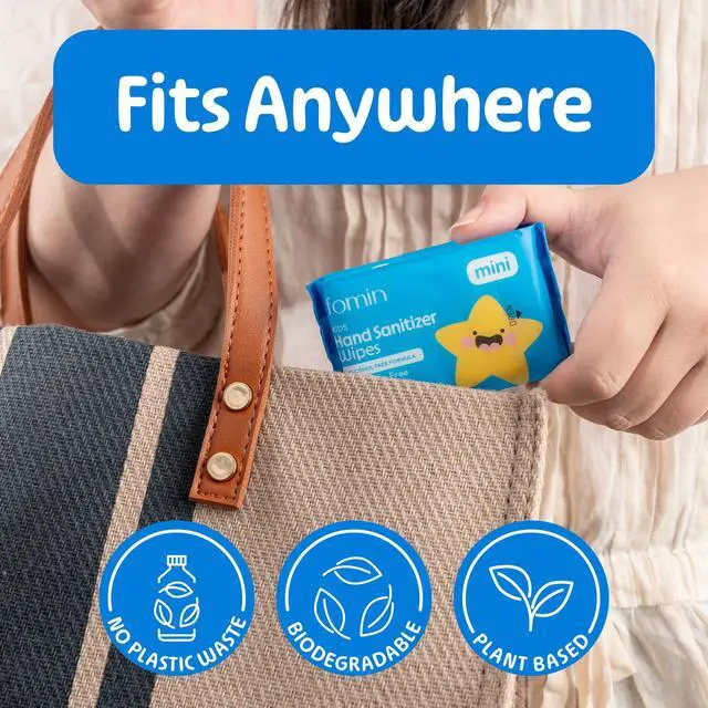 Alt view image 5 of 6 - Hand Sanitizer Wipes 8 Pack (8 Count) - Variety Pack Hand Sanitizer Travel Size pH Balanced, Biodegradable On The Go Mini Hand Sanitizing Wipes - Hypoallergenic, Total 64 Wipes