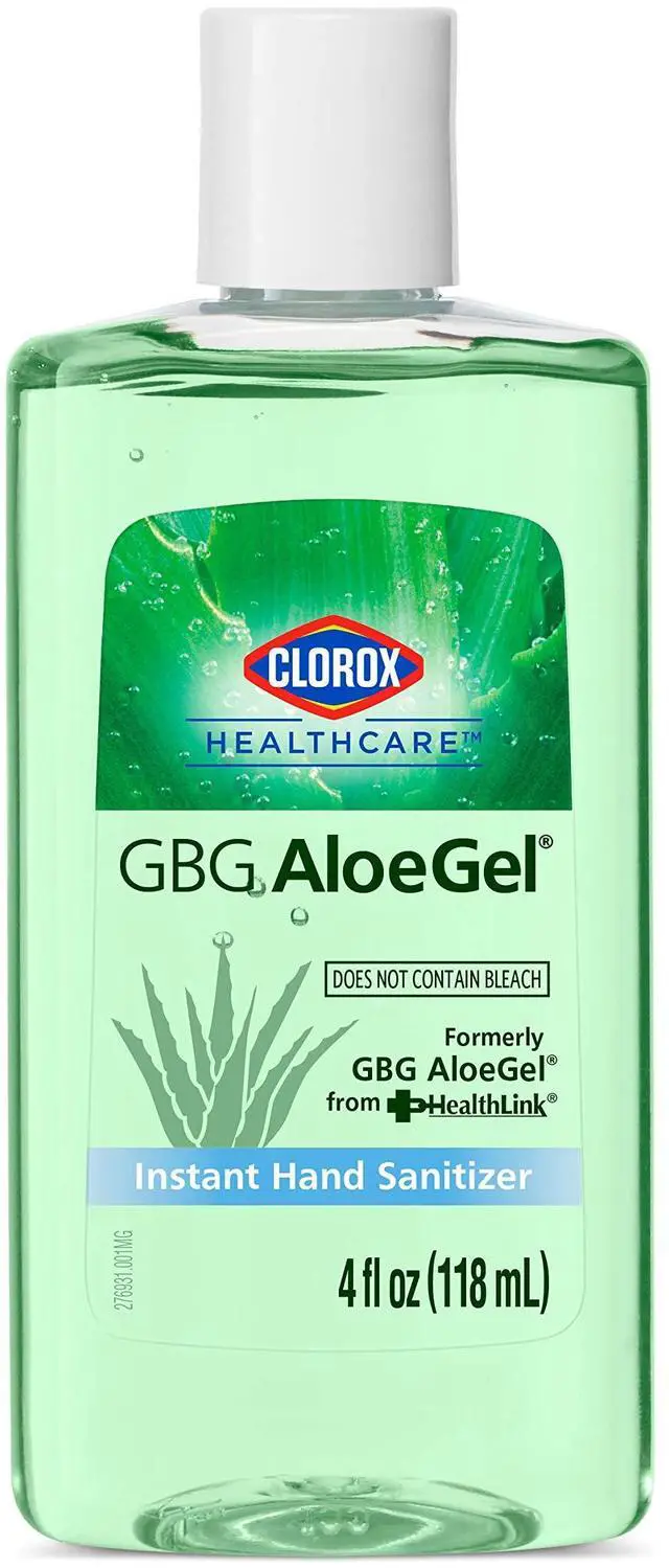 Alt view image 7 of 7 - Healthcare GBG AloeGel Hand Sanitizer Gel, Bleach-Free Moisturizing Sanitizer with 64% Ethyl Alcohol, Aloe Vera and Vitamin E - FDA Registered, Travel Size, 4 Fl Oz