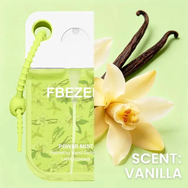 Alt view image 3 of 6 - Power Mist Hydrating Hand Sanitizer with Cute Keychain, Portable Power Sanitizer Hydrating Spray for Hand, Mini Pocket Sprayer Sanitizer for Women Teen Girl Gift (Vanilla)