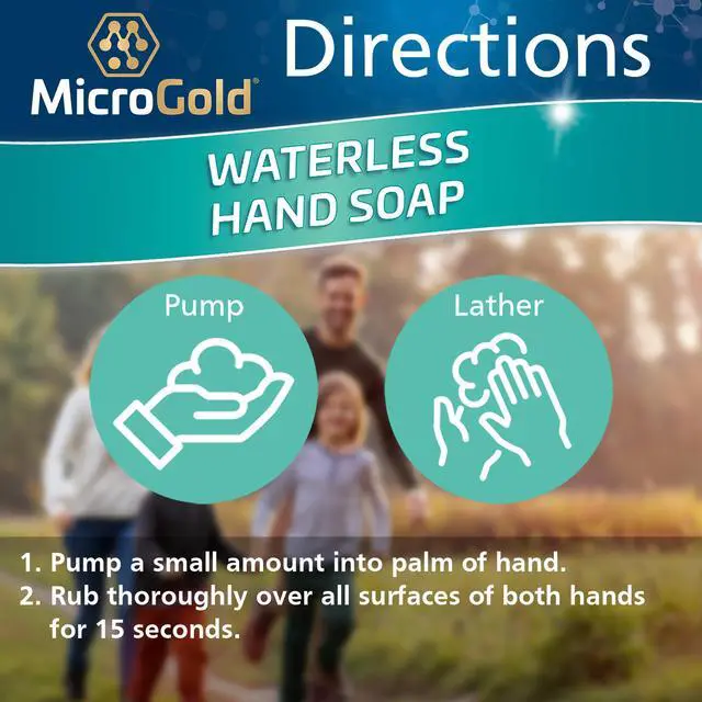 Alt view image 6 of 6 - Alcohol Free Hand Sanitizer and Waterless Foaming Antibacterial Soap Kills 99.9% of Germs, Made in the USA, 4 Fl Oz (Pack of 1)