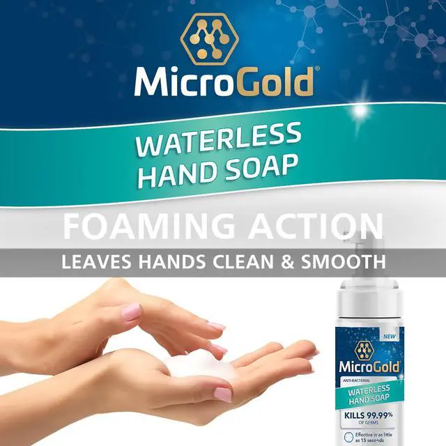Alt view image 5 of 6 - Alcohol Free Hand Sanitizer and Waterless Foaming Antibacterial Soap Kills 99.9% of Germs, Made in the USA, 4 Fl Oz (Pack of 1)