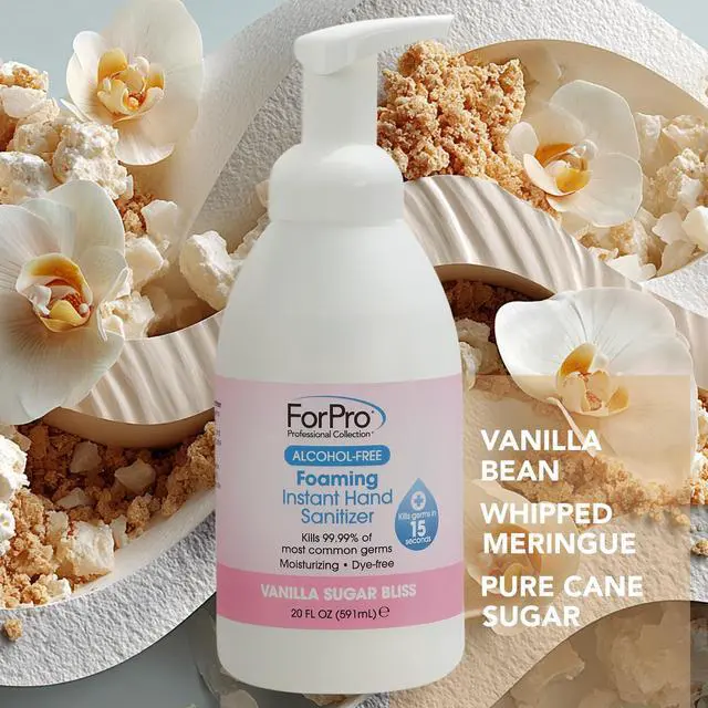 Alt view image 7 of 7 - Alcohol-Free Foaming Instant Hand Sanitizer, 20 Fl Oz Moisturizing, Dye-Free Formula, Vanilla Sugar Bliss Scent