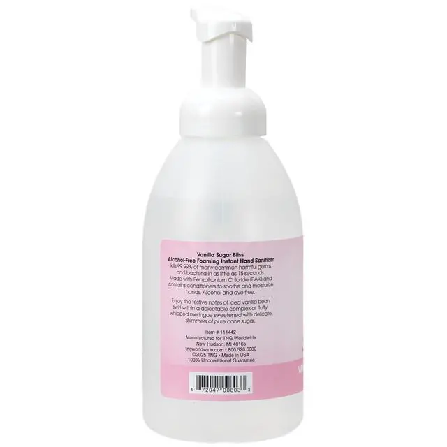 Alt view image 3 of 7 - Alcohol-Free Foaming Instant Hand Sanitizer, 20 Fl Oz Moisturizing, Dye-Free Formula, Vanilla Sugar Bliss Scent