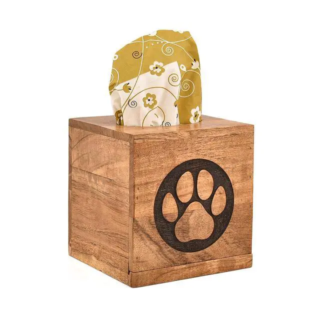 Alt view image 2 of 5 - Tissue Holders Paw Design Slide-Out Bottom for Bathroom, Bedroom, Dining Table Modern Farmhouse Home Décor (6" X 6" X 6.5")