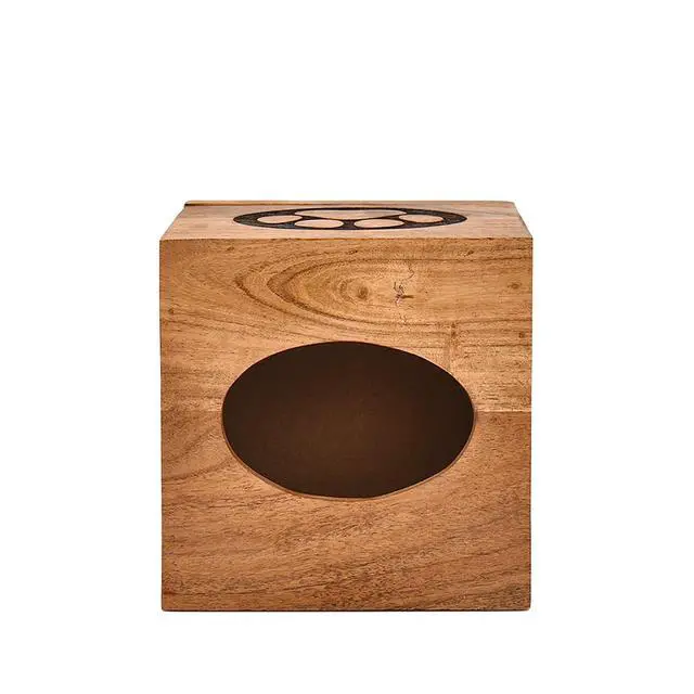 Alt view image 3 of 5 - Tissue Holders Paw Design Slide-Out Bottom for Bathroom, Bedroom, Dining Table Modern Farmhouse Home Décor (6" X 6" X 6.5")
