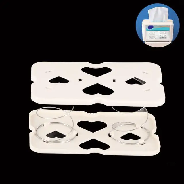 Alt view image 6 of 7 - Automatic Tissue Box Spring Support, Countertop Tissue Holder, ABS, Metal