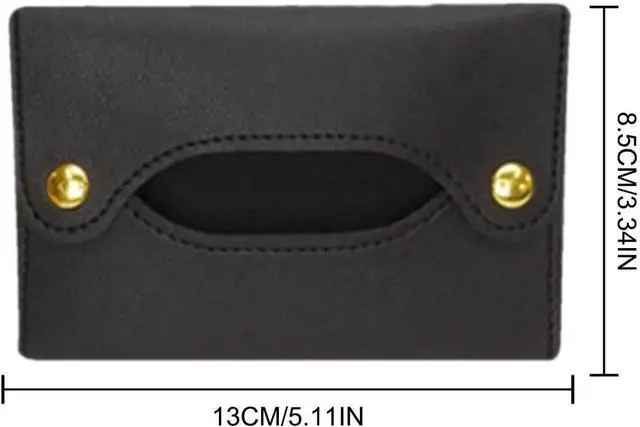 Alt view image 6 of 7 - Pocket Tissue Holder - Tissue Holder | Travel Pouch for Tissue | Pocket Paper Towel | Tissue Bag Holder | Paper Towel Pu Leather Case | Paper Box Bag | Tissue Storage Bag (Black)