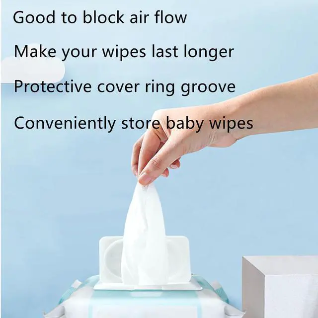 Alt view image 3 of 6 - 5 Pack Wipe Holder Wipes Flip Lid Reusable Wipe Dispenser Cover Travel Wipes Case for Water Wipe Packs Portable Pouch Travel Wet Tissues Paper Towel Holder Countainer
