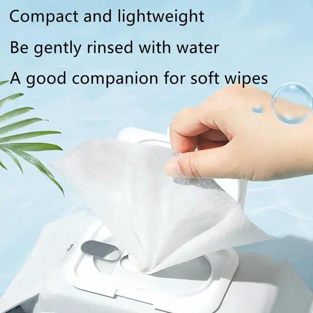 Alt view image 6 of 6 - 5 Pack Wipe Holder Wipes Flip Lid Reusable Wipe Dispenser Cover Travel Wipes Case for Water Wipe Packs Portable Pouch Travel Wet Tissues Paper Towel Holder Countainer