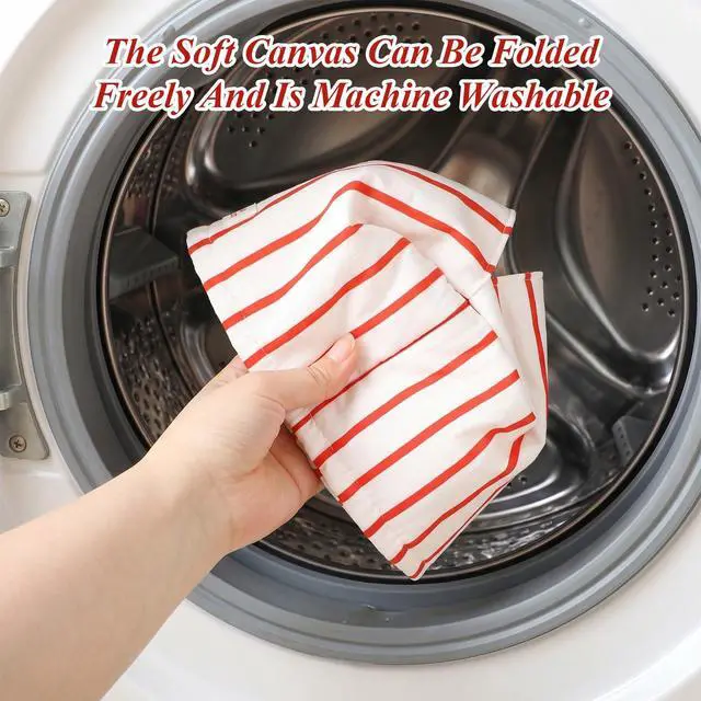 Alt view image 5 of 7 - Cube Tissue Box Cover, Red Stripe Tissue Box Cover Stylish Toilet Paper Organizer for Home Bedroom Living Room Bathroom Office, 5''x5''x5''