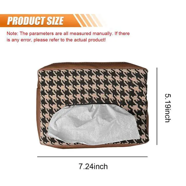 Alt view image 2 of 5 - Universal Car Tissue Holder, Premium Leather Auto Headrest Napkin Organizer, Vehicle Backseat Hanging Tissue Box, Car Interior Storage Accessories for SUV Truck Sedan (Brown)