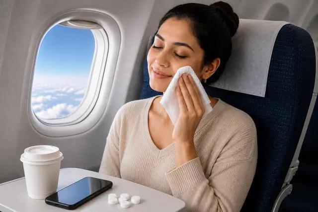 Alt view image 4 of 4 - Compressed Tissue Tablets Portable Disposable Cotton Towels, Expand with Water, Soft Travel Facial Cleaning Tissue, Compact Multipurpose Wipes for Home, Travel, Outdoor (Set of 7)