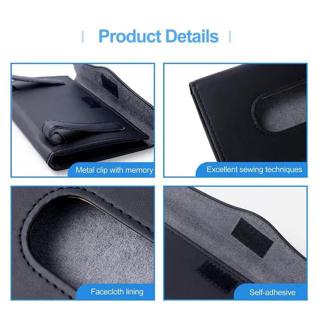 Alt view image 3 of 7 - Car Tissue Holder, Upgraded Version Hanging Tissue Holder in Car, Premium PU Leather Cars Napkin Holder for Universal Auto, Easy to Use (Black)