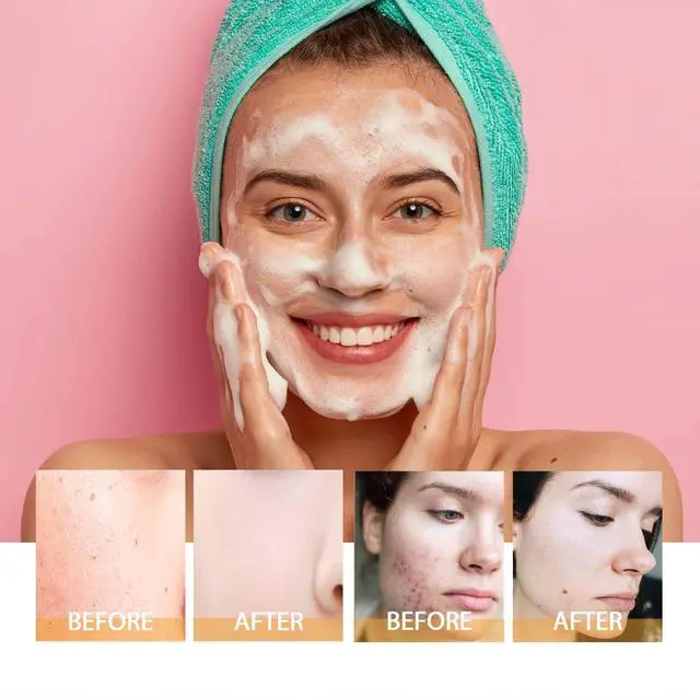 Alt view image 5 of 7 - Turmeric Glow Wash Face Wash With Brush, Deep Cleansing Scrub Exfoliating Turmeric Foaming Facial Cleanser For All Skin. (100ml)