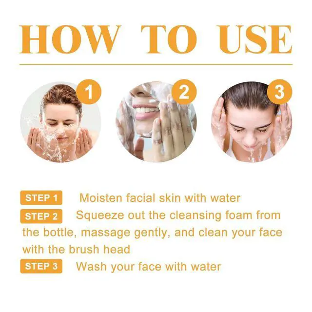 Alt view image 6 of 7 - Turmeric Glow Wash Face Wash With Brush, Deep Cleansing Scrub Exfoliating Turmeric Foaming Facial Cleanser For All Skin. (100ml)