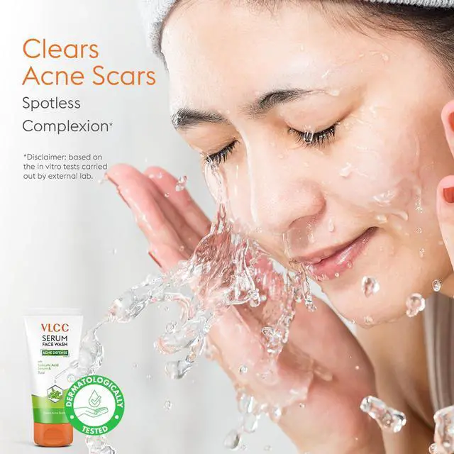 Alt view image 3 of 7 - Acne Serum Face Wash - Facial Cleanser with Salicylic Acid - Gentle Acne Face Wash for Women and Men - Tulsi Extract - 3.38 oz