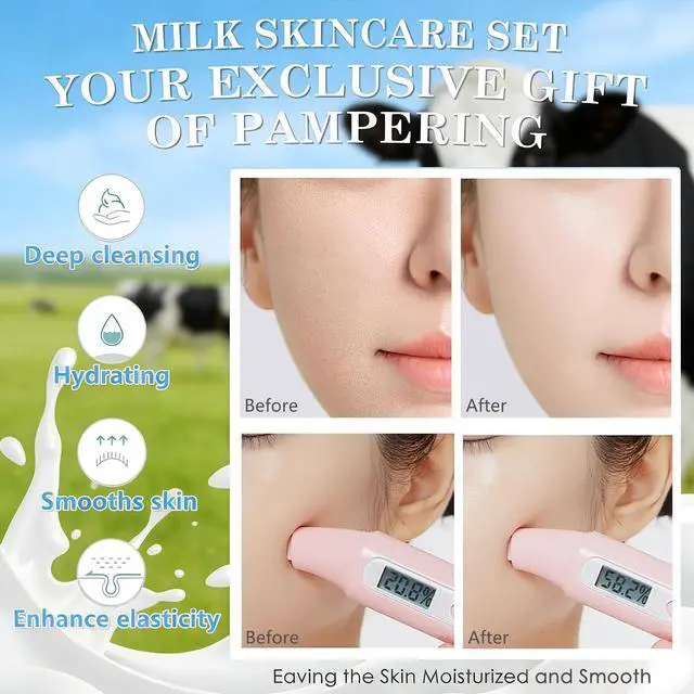 Alt view image 6 of 7 - 28 Pcs Mini Travel Skincare Set, Mini Travel Items Including Face Wash, Serum, Eye Cream, Face Cream, Sample Size Beauty Products, Face Milk Skincare Routine Kit