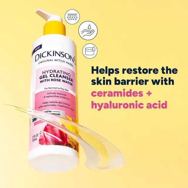 Alt view image 3 of 7 - Original Witch Hazel Hydrating Gel Facial Cleanser with Rose Water, 12 Fl Oz, For Normal to Dry Skin, Hydrates and Nourishes Skin, Helps Calm Redness, Alcohol-Free Face Wash