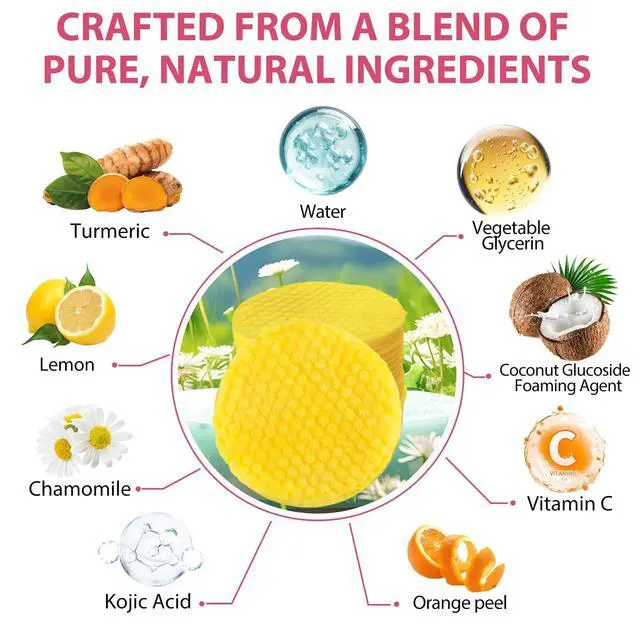 Alt view image 3 of 7 - 40 pcs Turmeric Cleansing Pads for Dark Spots - Kojic Acid and Turmeric Cleansing Pads - Turmeric Kojic Acid Pads, Pink