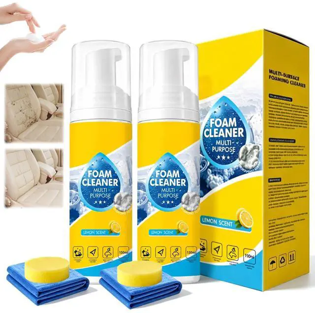Main image of 4-in-1 Multi Enzyme Foam Cleaner, All-Purpose Deep Cleaning Spray,Powerful & Multipurpose Car Interior Foam Cleaners for Car Interior, Kitchen Grease, Bathroom Tiles (1)
