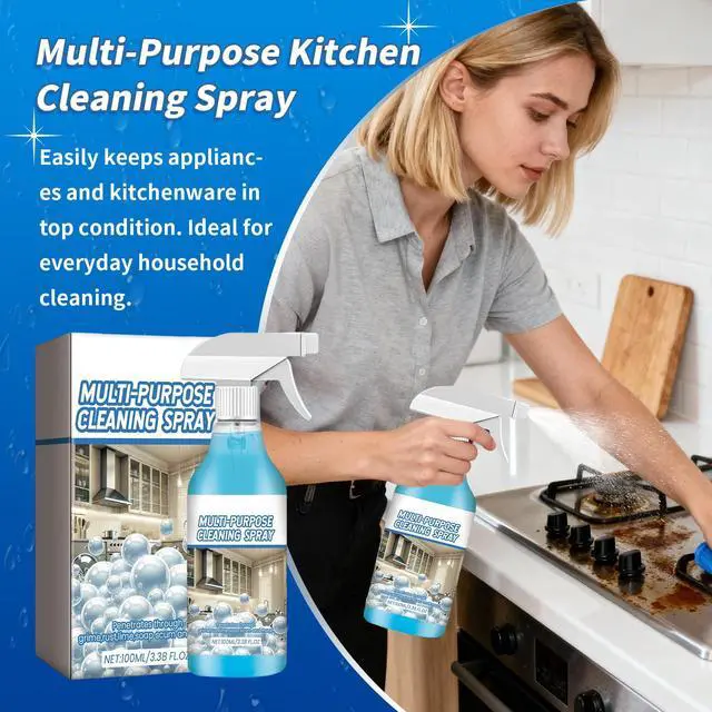 Alt view image 2 of 7 - 2PCS Spray Splash Cleaner, 2026 New Multi-Purpose Handheld Degreaser, Powerful Foam Sprays for for Kitchen, Easy to Use Rust Remover for Kitchenware, Grime Remover Spray for Home Family